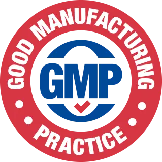 OptiPlax GMP certified badge