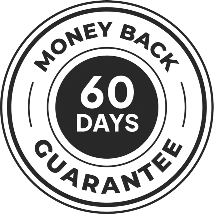 OptiPlax 60-day money back guarantee badge